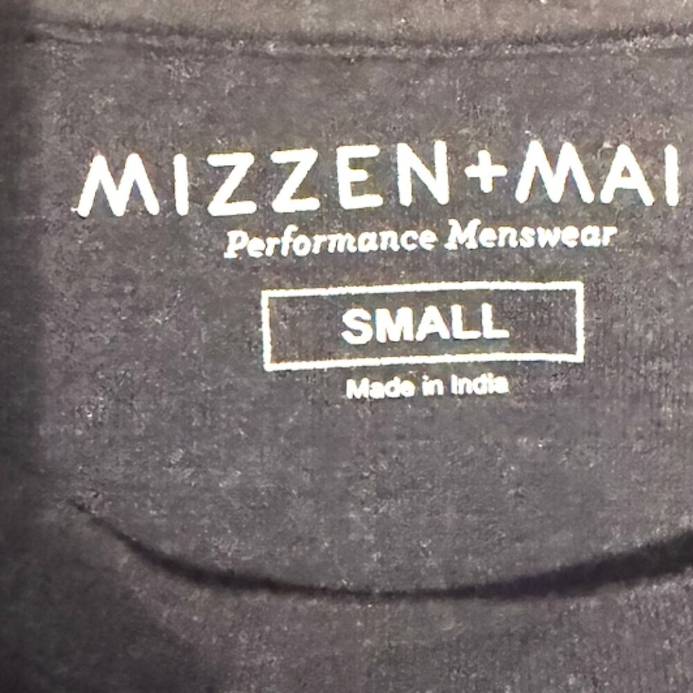 MIZZEN+MAIN Men's Navy Heather Fairway Crewneck - Picture 3 of 5